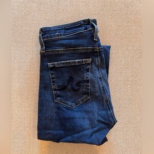 AG Farrah Boot Crop High Rise Blue Jeans 24